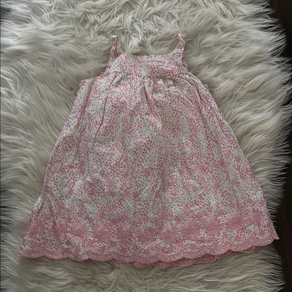 Pink and White Floral Dress